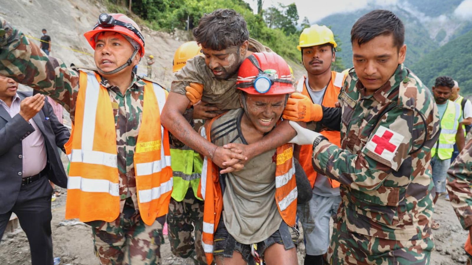 Two workers rescued from Nepal tunnel 9 days after flash flood