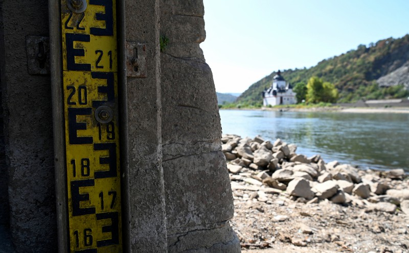 Rhine water levels fall to new lows, some ship sailings halted