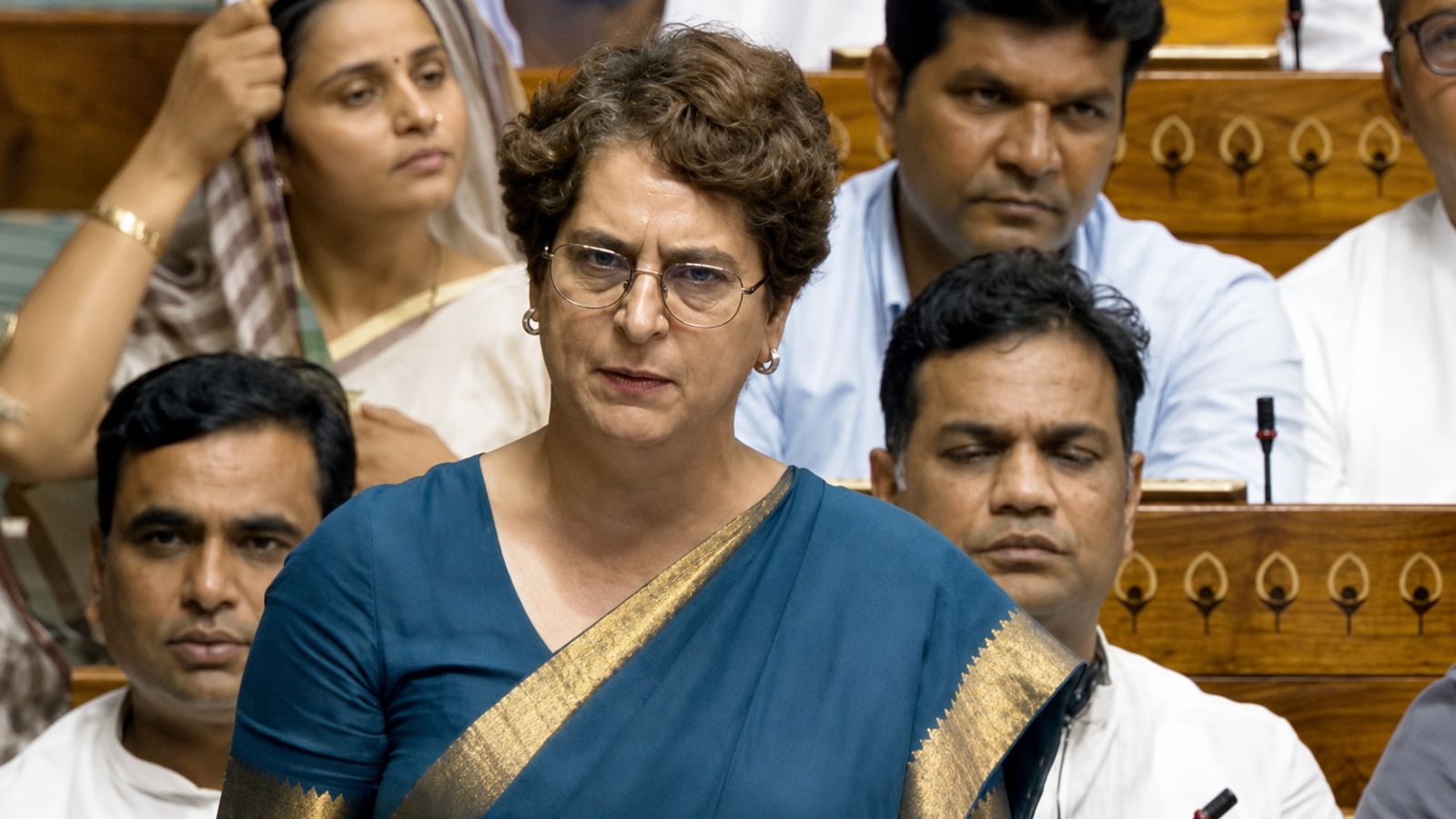 Priyanka Gandhi faces off against BJP MPs as Parliament impasse continues