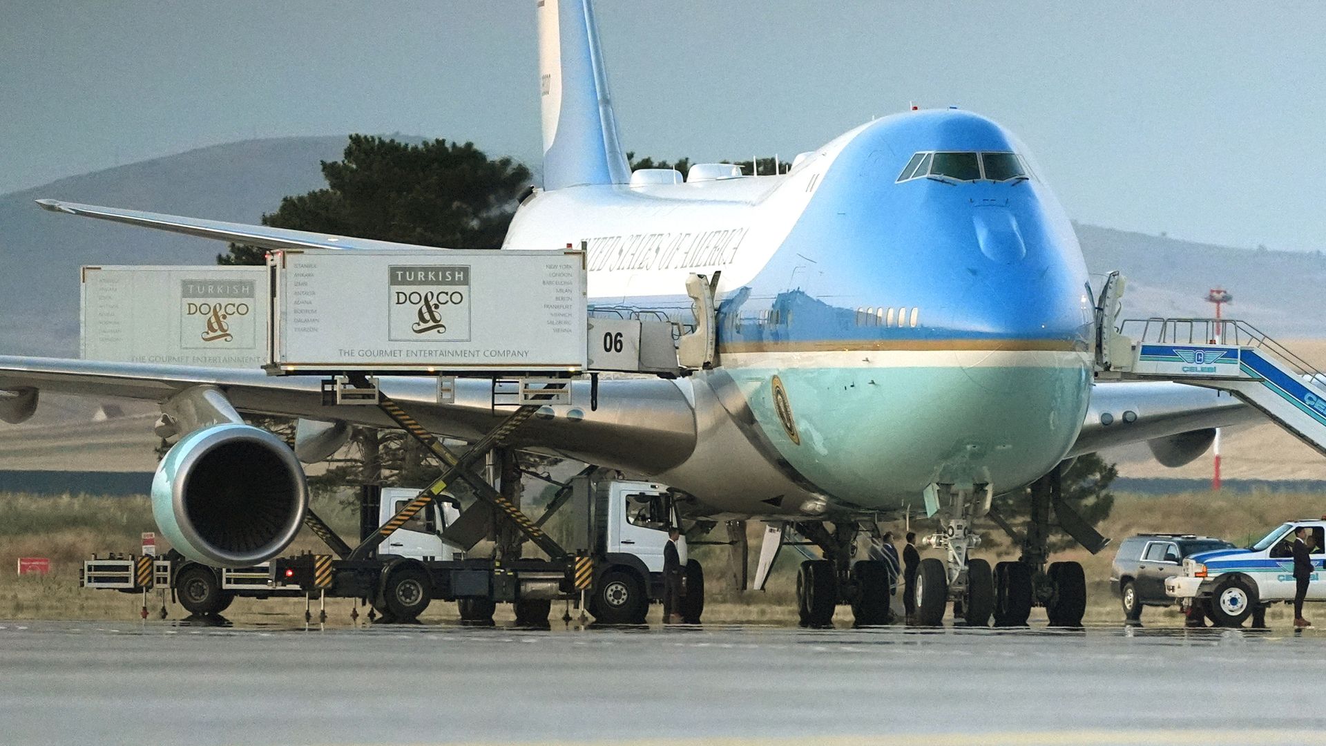 Trump 'whisked off plane via catering container before taking secret flight'
