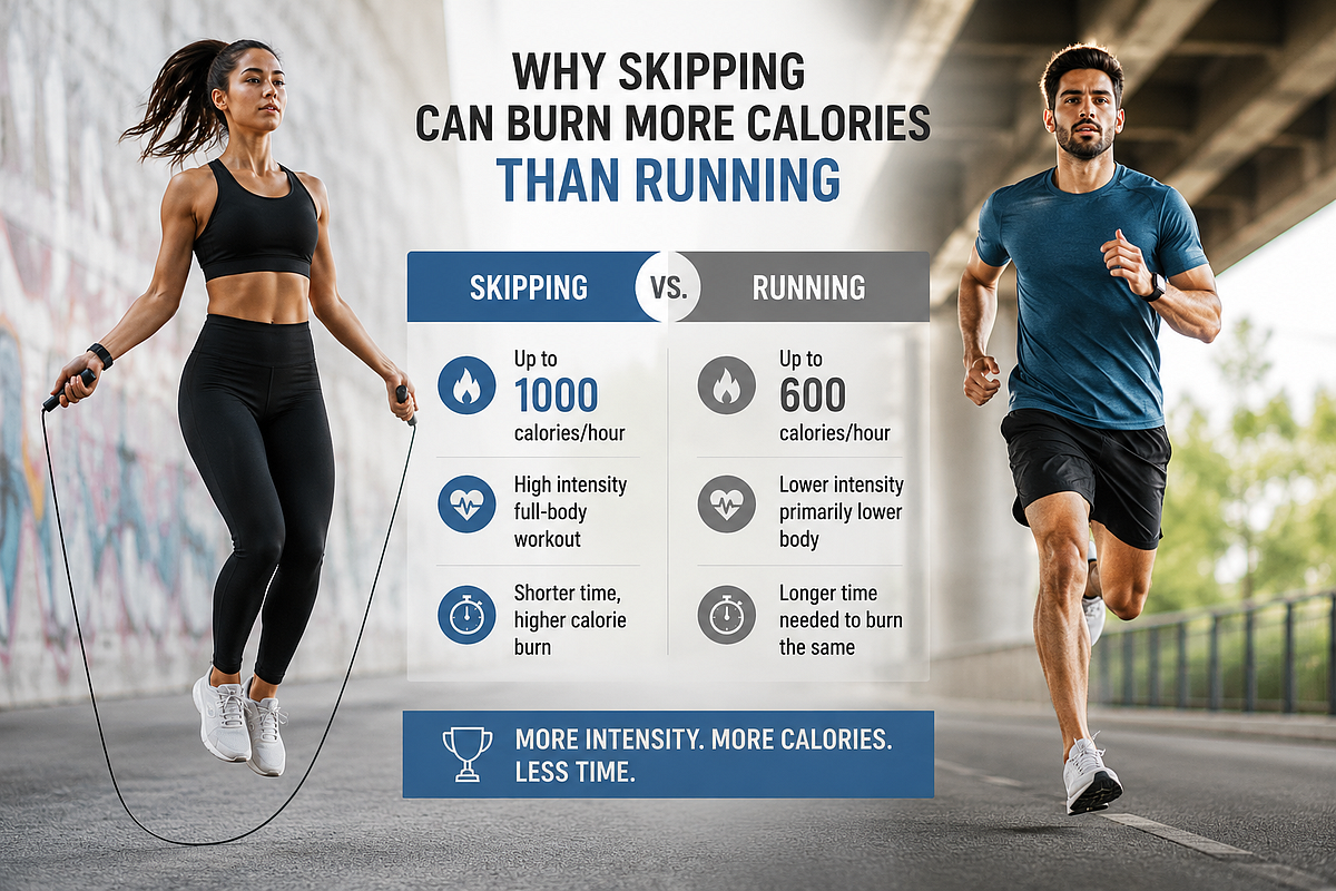 Why skipping can burn more calories than running