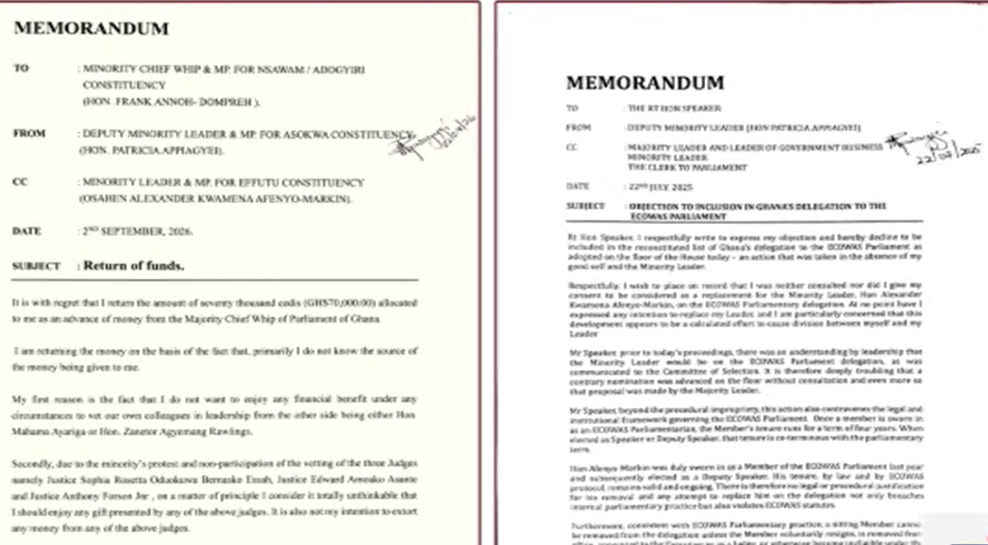 Alleged GHC70k 'gift': A case of mere similarity in signatures?