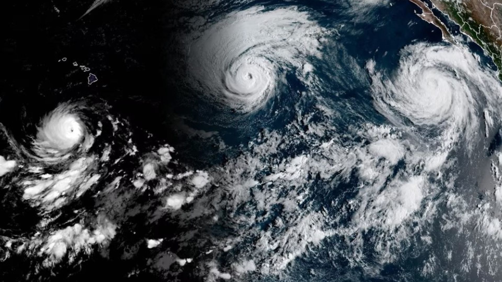 Three hurricanes in Pacific show the power of El Nino