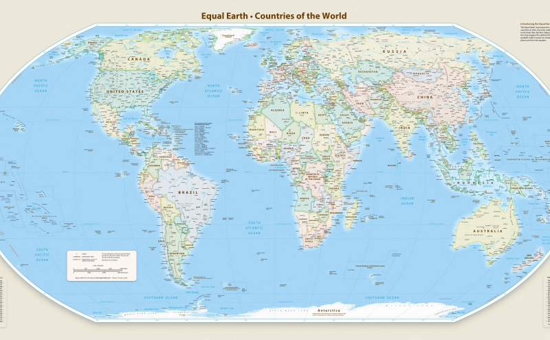 UN adopts new map with smaller US, bigger Africa