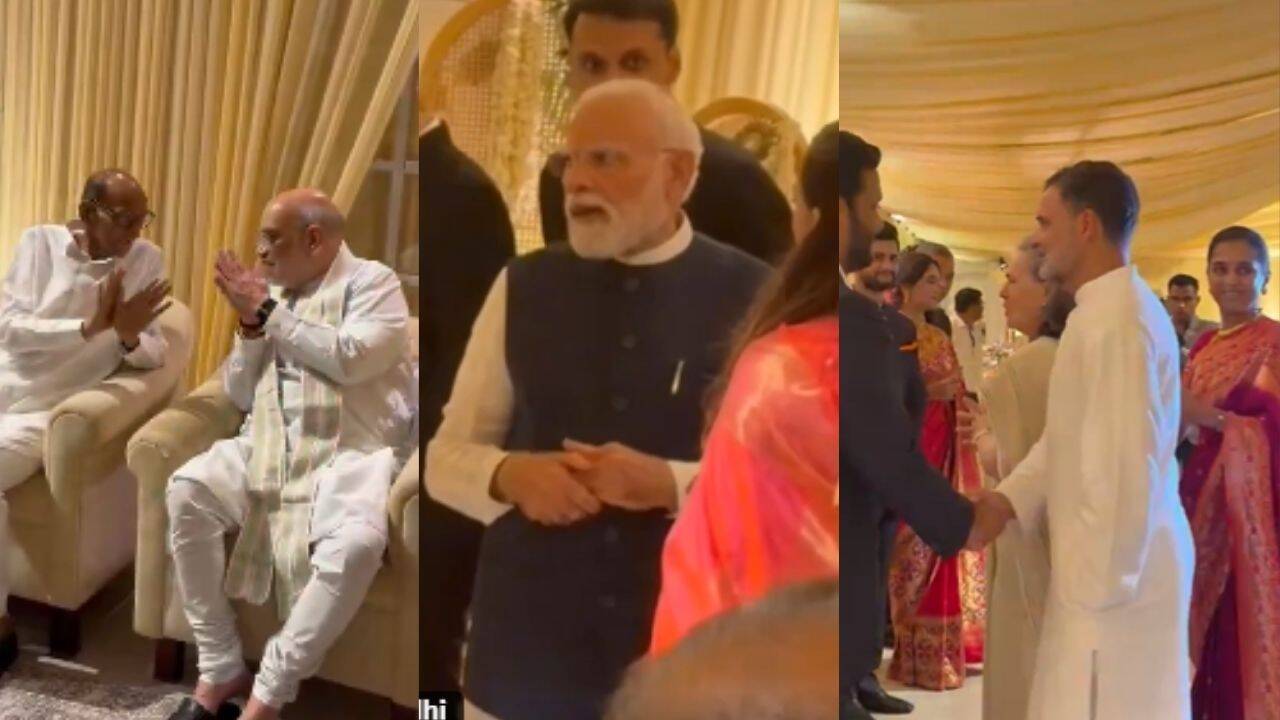 PM Modi, Shah, Sonia, Rahul attend reception of Supriya Sule’s daughter - pics