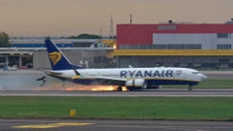 Ryanair aircraft tyres burst during 2024 Milan landing