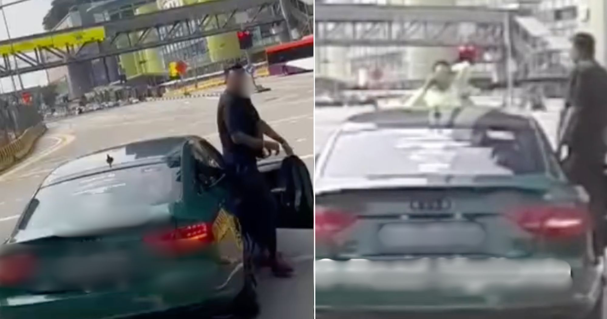 Audi driver confronts lorry driver in middle of Thomson Road, police investigations ongoing