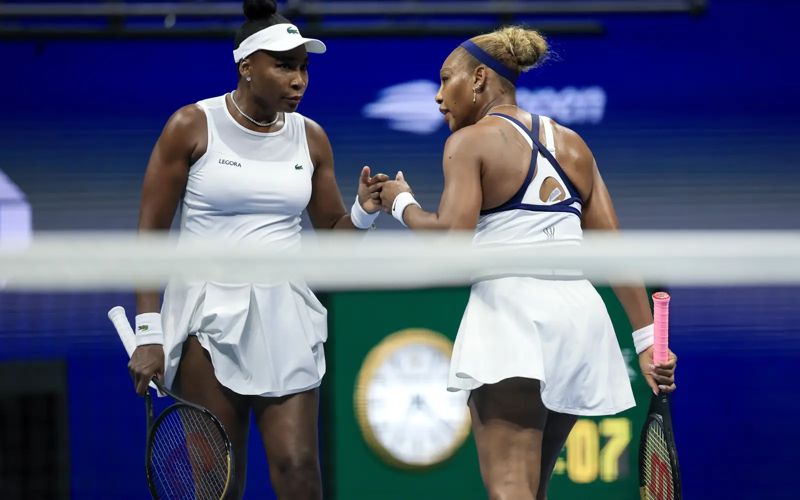 Williams sisters fall in thrilling return to US Open doubles
