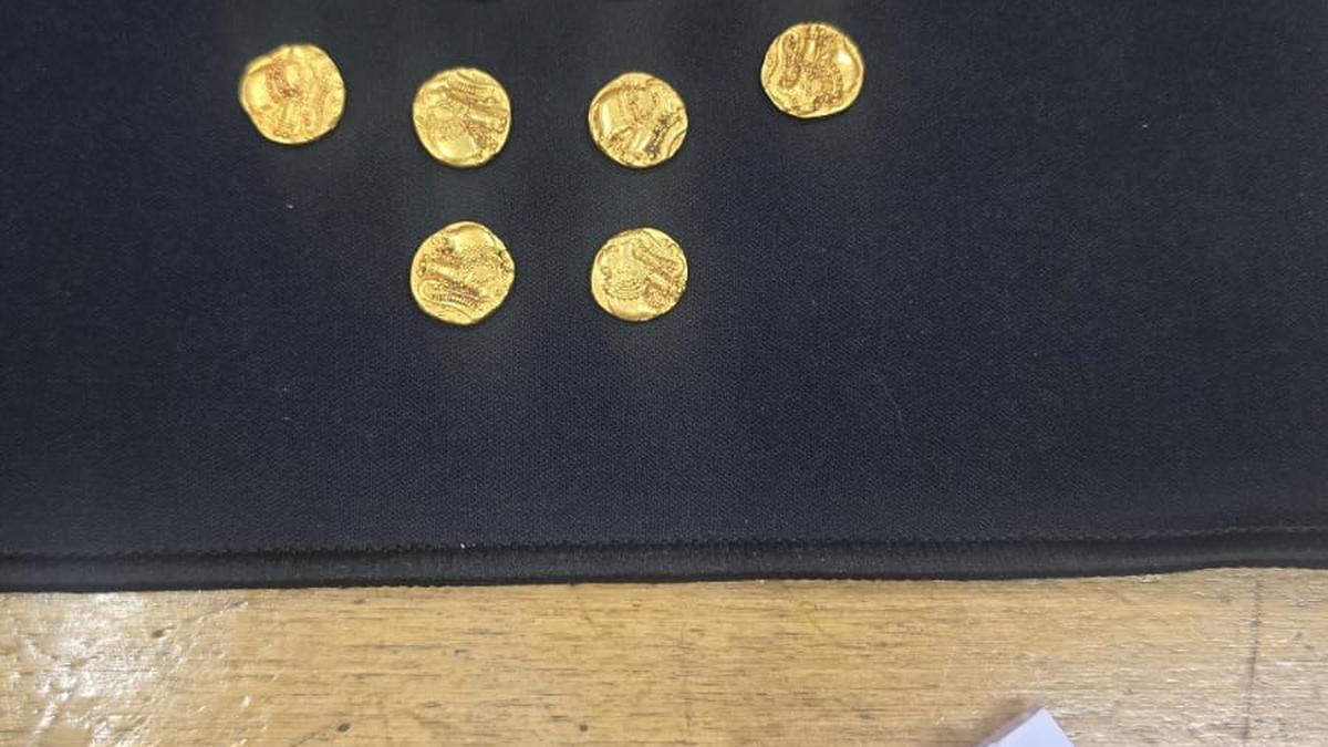 14 ancient gold coins found by workers digging trench in Belagavi district of Karnataka