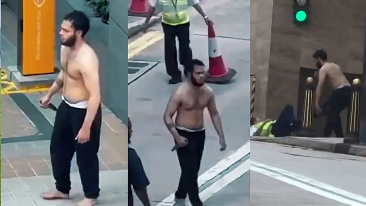 Horrifying! Half-Naked Man Wields Knife, Attacks Several People At Hong Kong’s Baguio Villa; Viral Video Stuns Internet