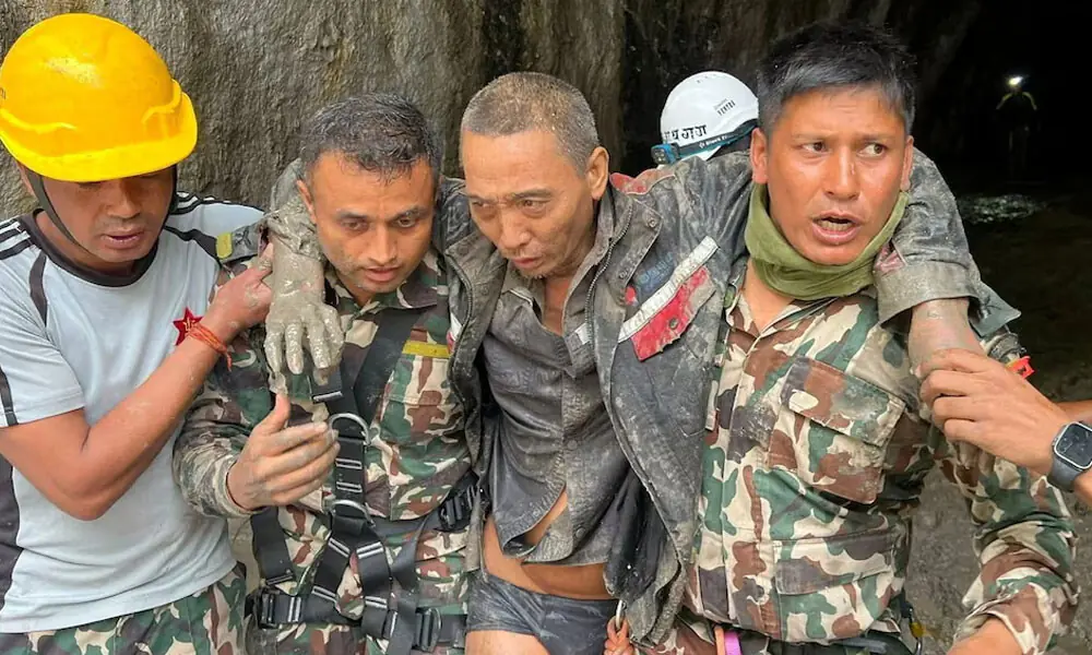 Chinese national rescued from Nepal tunnel 10 days after flash flood