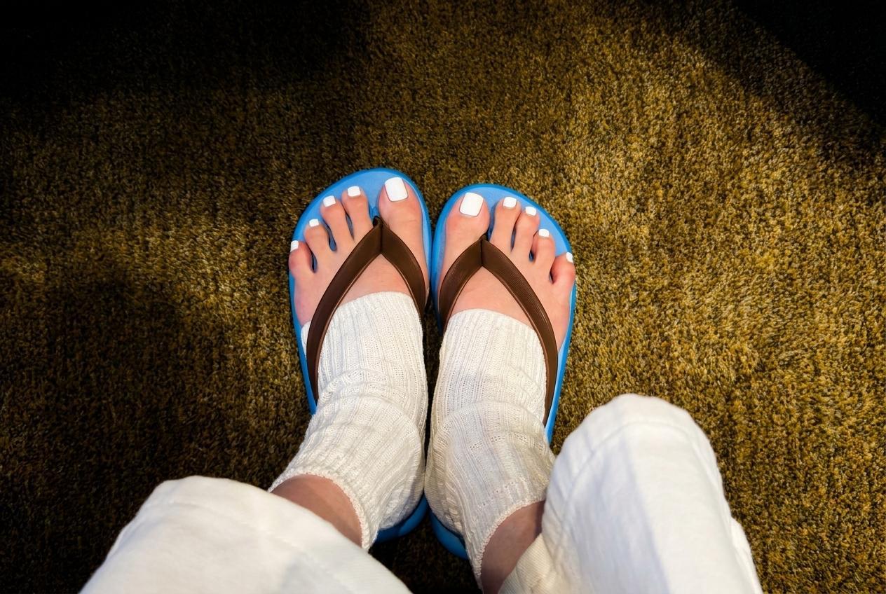 'Fashion disaster' flip-flops with socks become new summer trend among young Koreans