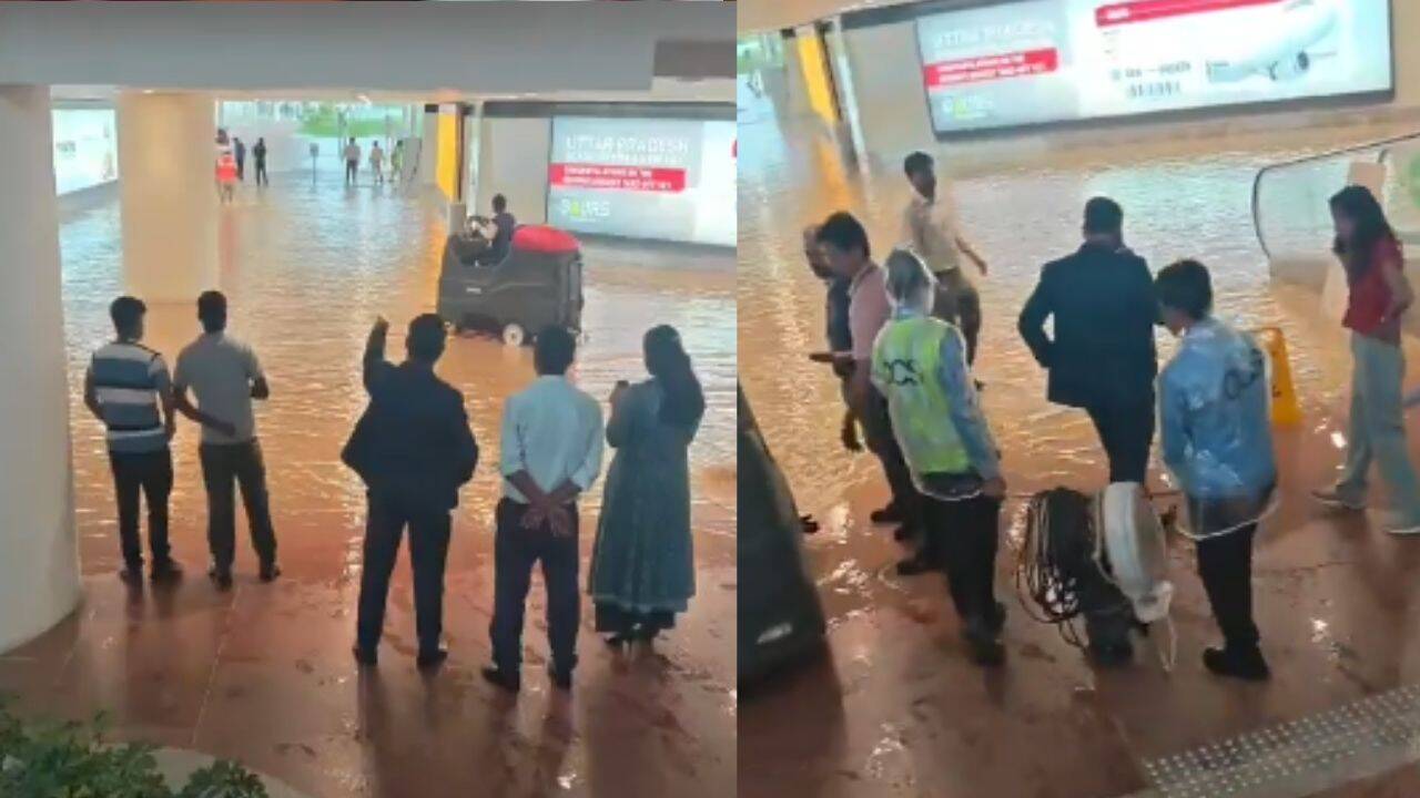 ‘Seaport’: Heavy rain leaves Jewar airport waterlogged, sparks online jibes