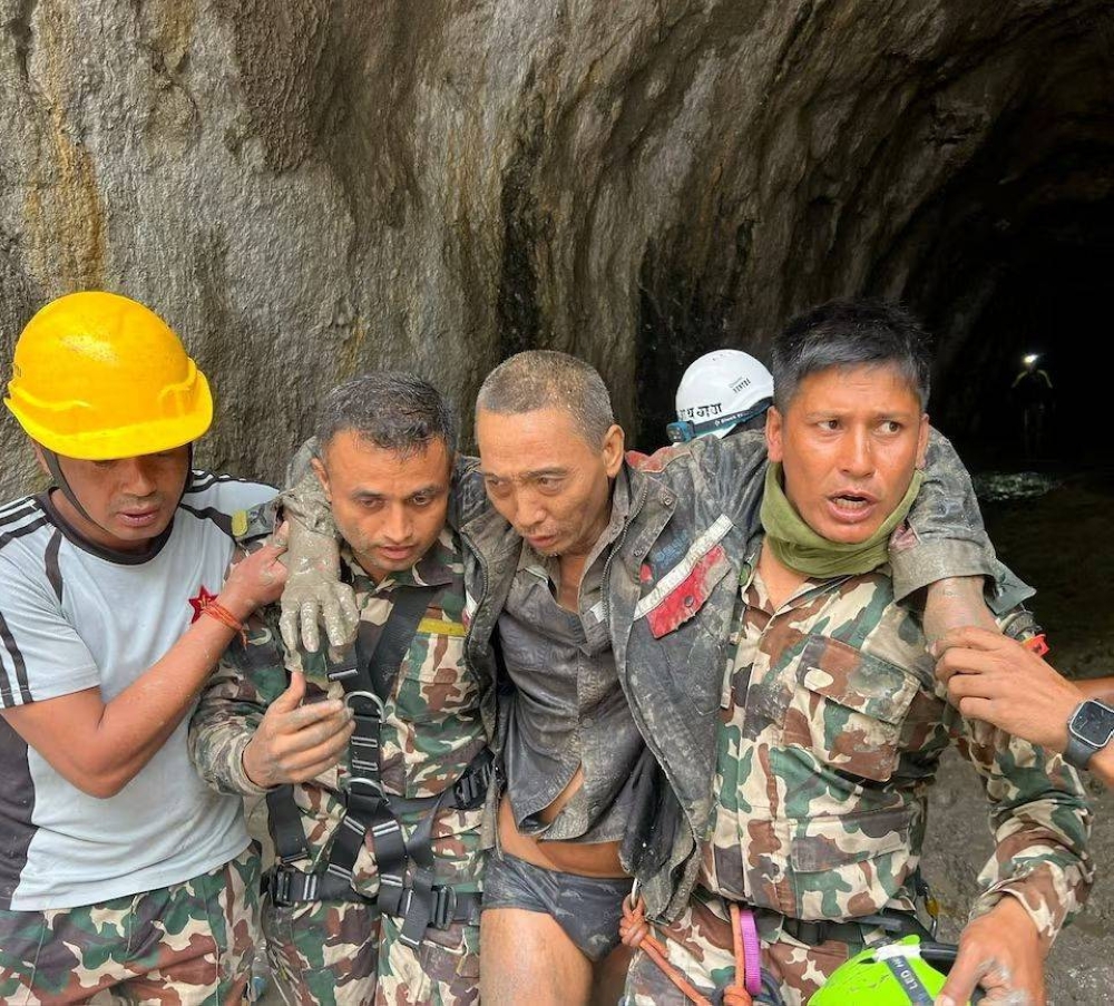 Chinese national rescued from Nepal tunnel 10 days after flood