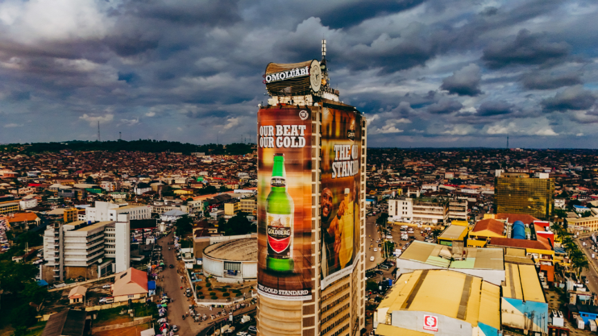 Goldberg makes history with Monumental Talking Drum Installation on Cocoa House
