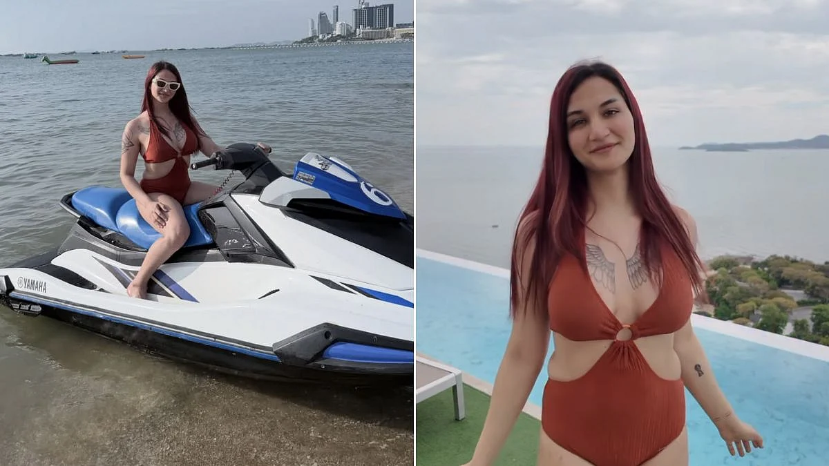 Anaya Bangar Turns Heads In Red Bikini During Beach Day Out, Days After Cricket Australia Controversy | VIDEO