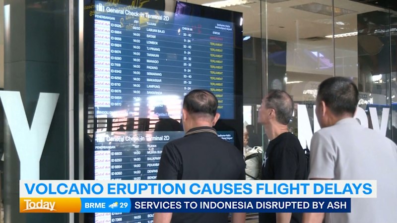 Volcano eruption causes flight delays