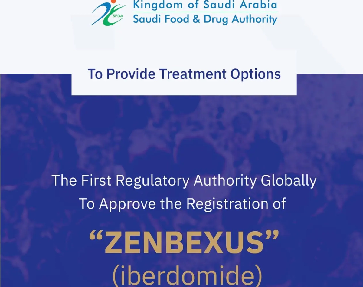 SFDA becomes first regulatory authority globally to approve registration of 'ZENBEXUS' to treat multiple myeloma in adults