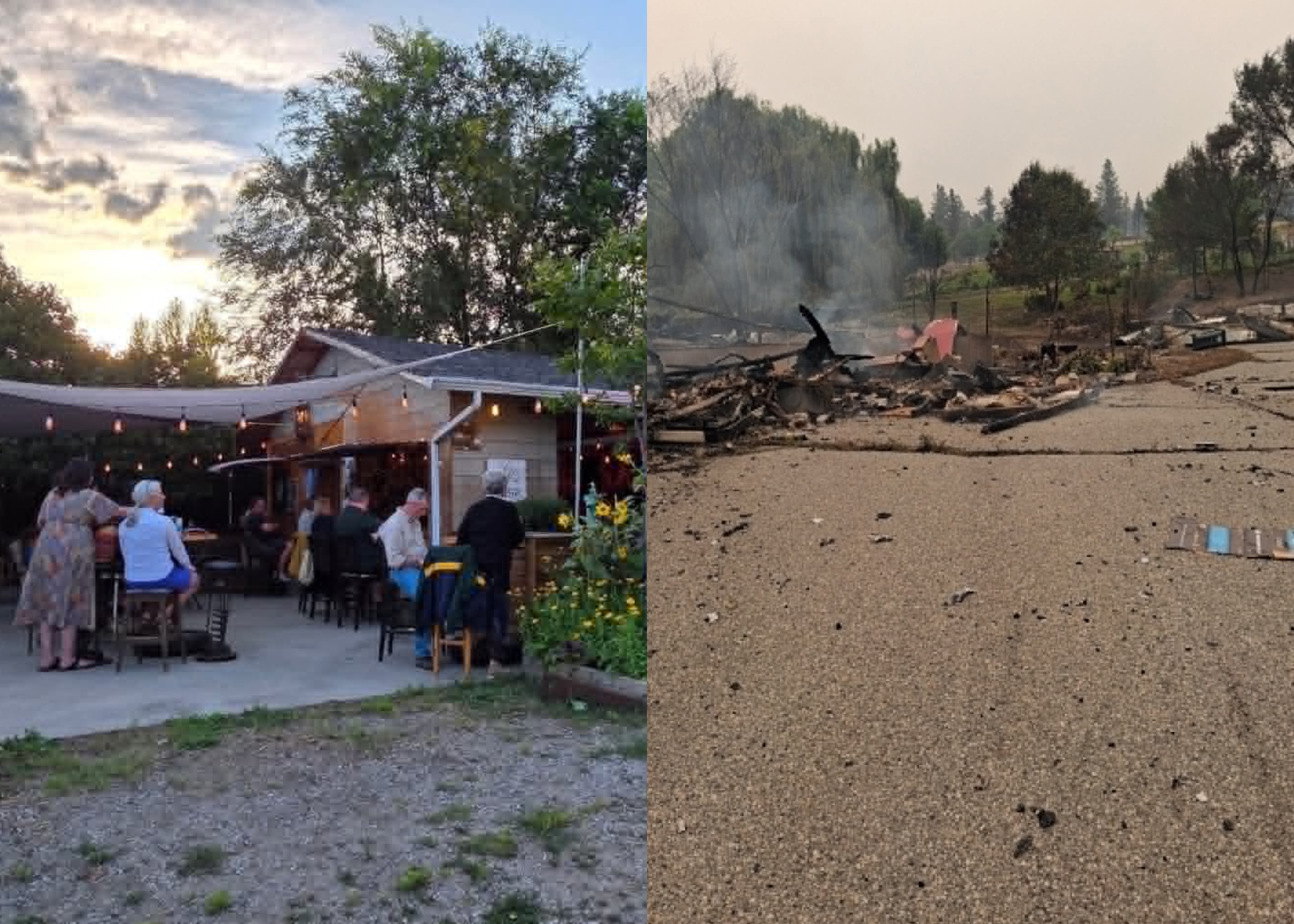 Before and after photos show home, music venue lost to B.C. wildfire