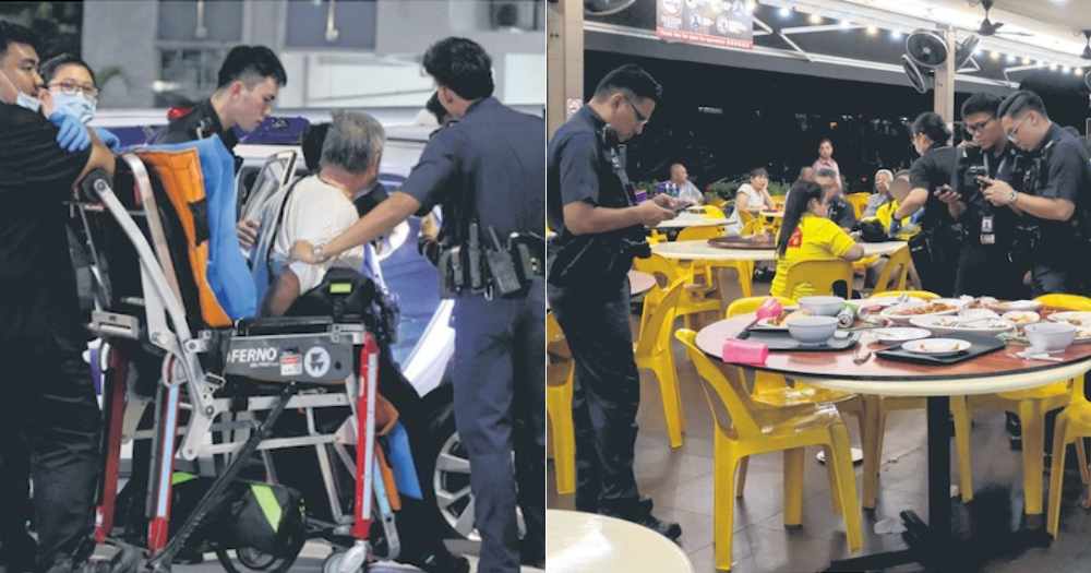 Man, 61, gets into fight with staff at Bedok North coffee shop, shoves police officers