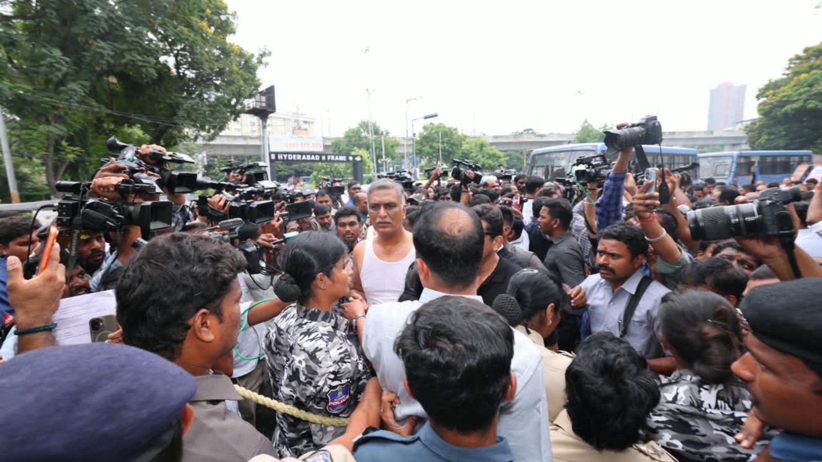 BRS leader KTR briefly detained during protest against Congress in Telangana