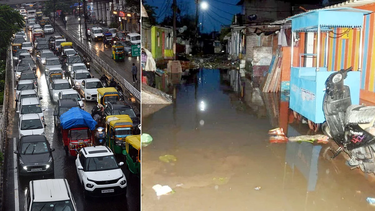 Bhopal Comes To Standstill After Heavy Rain, Waterlogging Triggers Traffic Jams