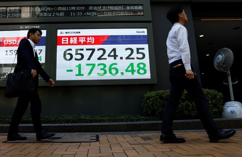 Asia stocks waver as yen surges, Iran warns of retaliation