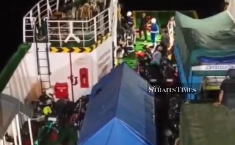 Ferry from Bali catches fire off Lombok, mass evacuation underway