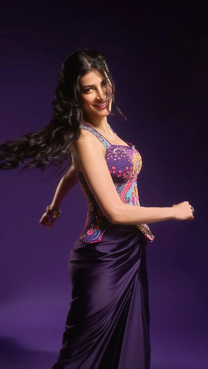 Shruti Haasan Brings Modern Twist To Festive Dressing In Elegant Purple Corset-Style Look