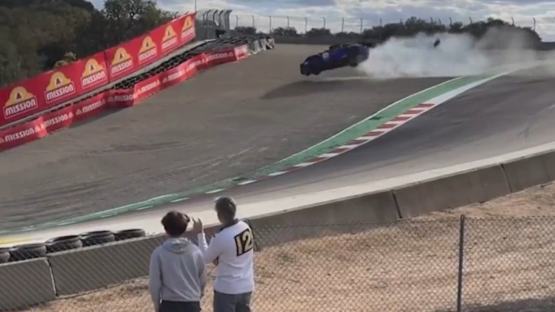 Driver survives massive Porsche crash