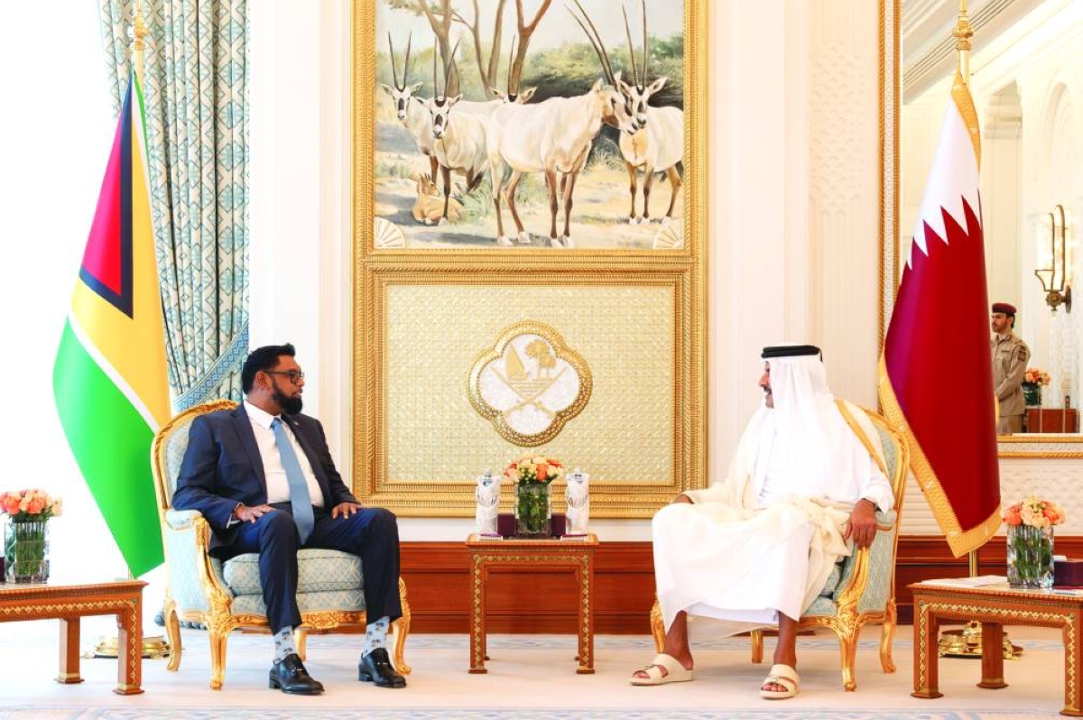 Amir holds talks with Guyana leader