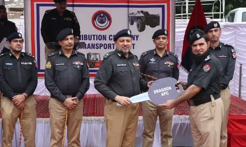 Armoured personnel carriers, other vehicles handed over to police in several KP districts