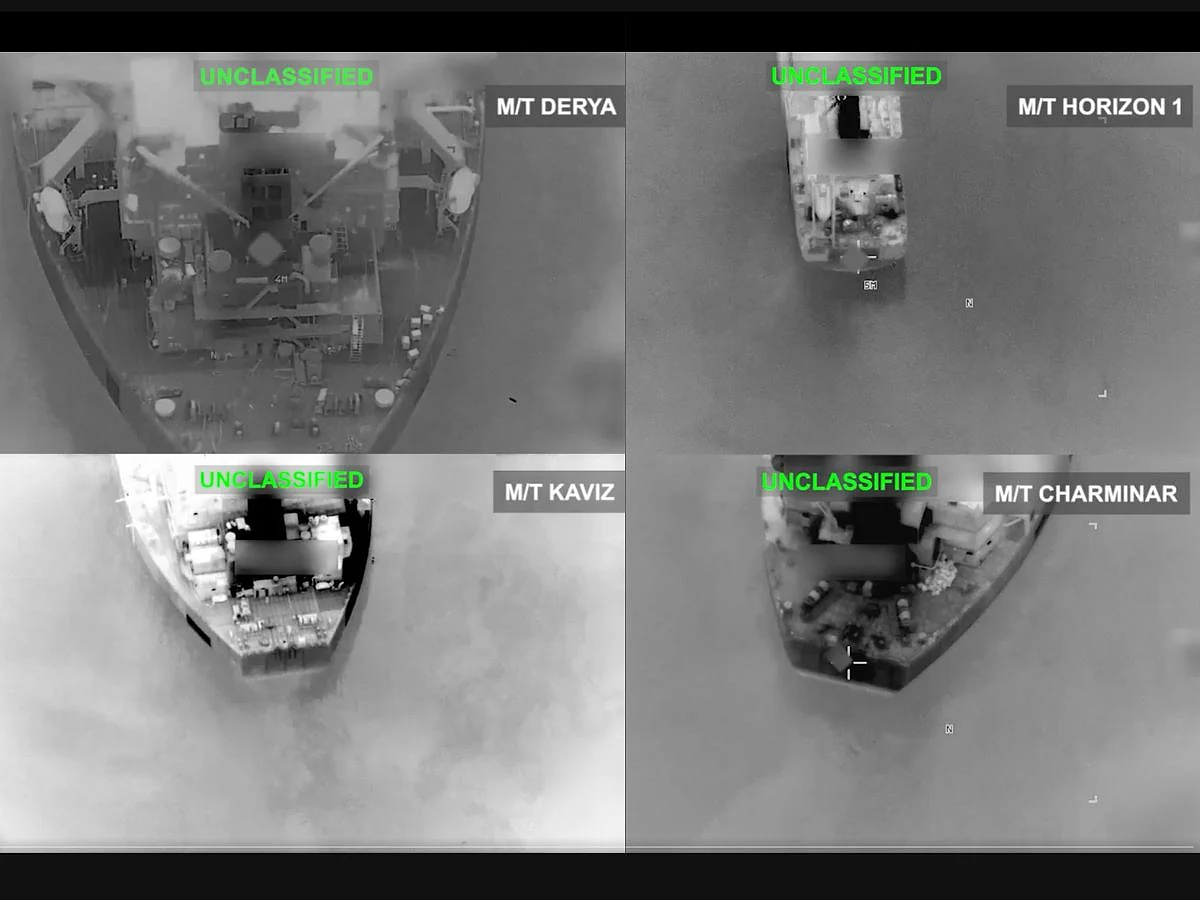 US military strikes 5 Iran crude tankers following missile attacks targeting US Navy warship