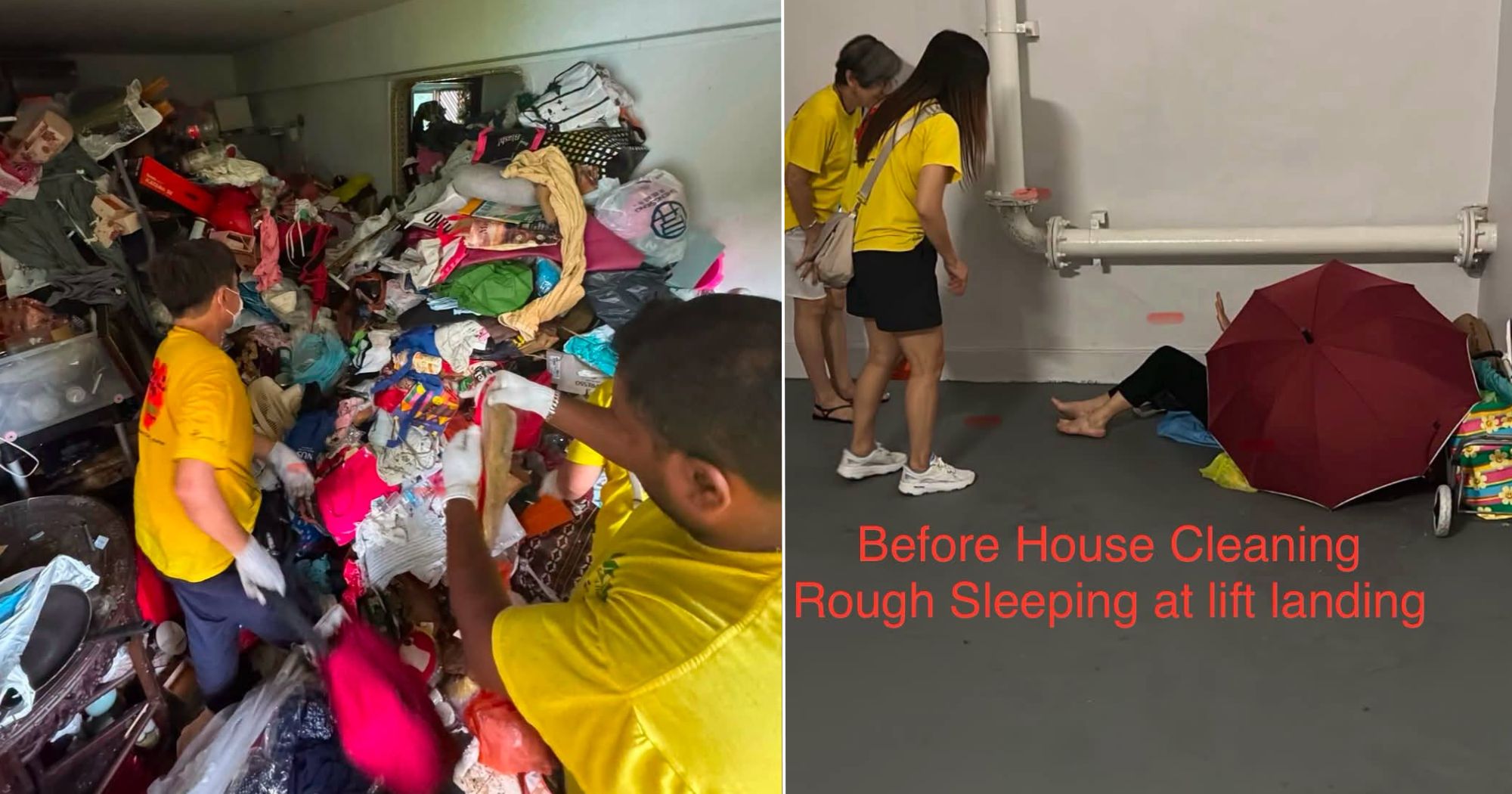 S'pore woman spends 4 years rough sleeping due to clutter at home, more than 30 volunteers step in
