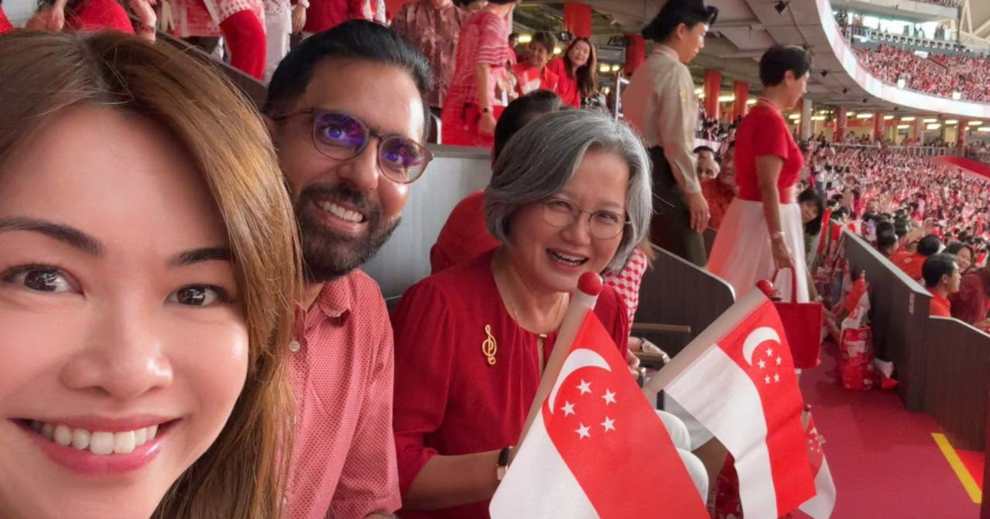 Tin Pei Ling takes National Day selfie with Pritam Singh & Sylvia Lim