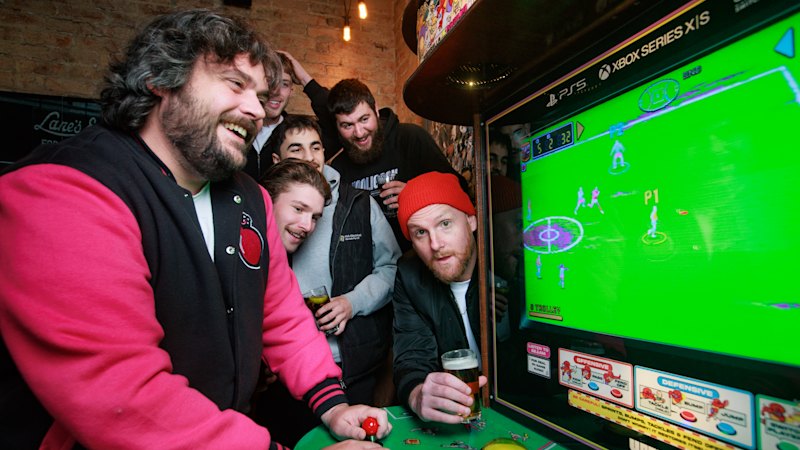 The footy-fan comedians who are taking a punt on a gambling-free game