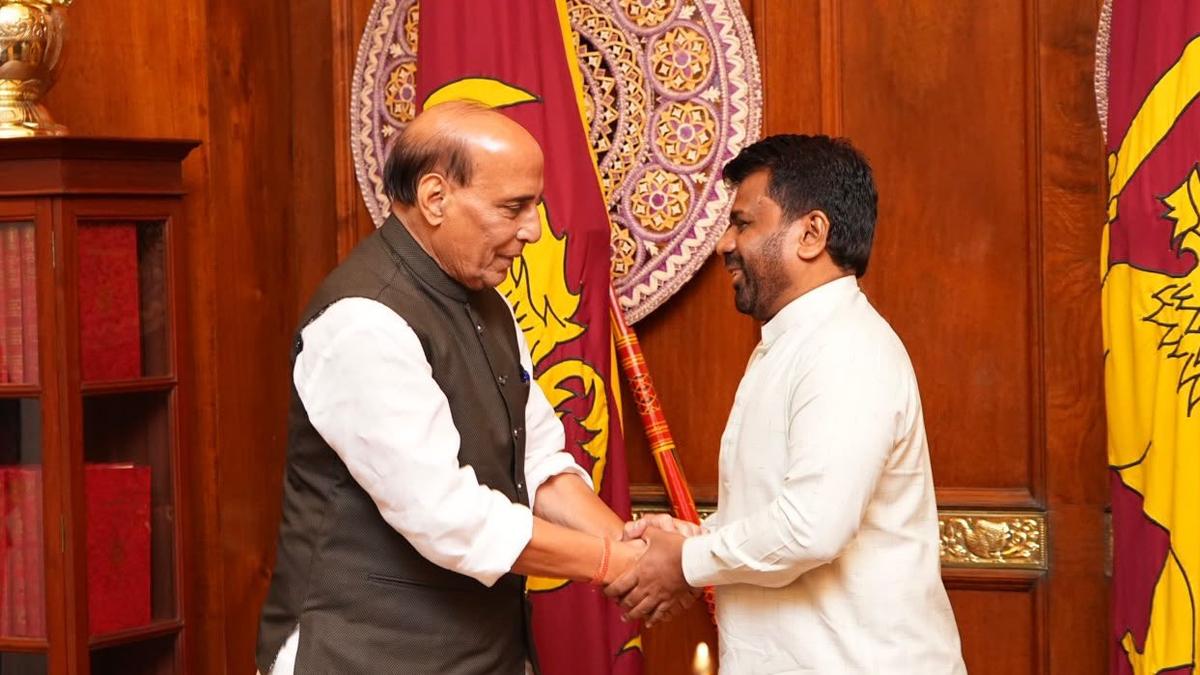 Rajnath Singh holds bilateral meeting with Sri Lankan President Dissanayake in Colombo