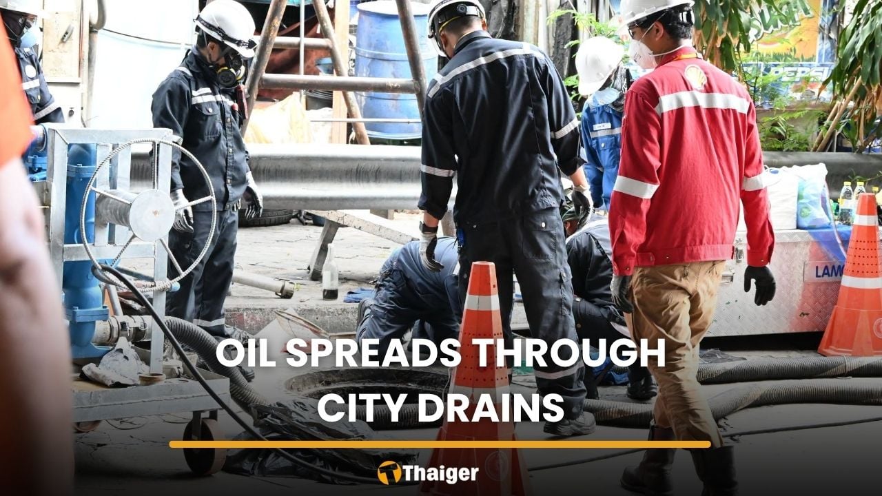 Bangkok oil leak contained as crews search for source
