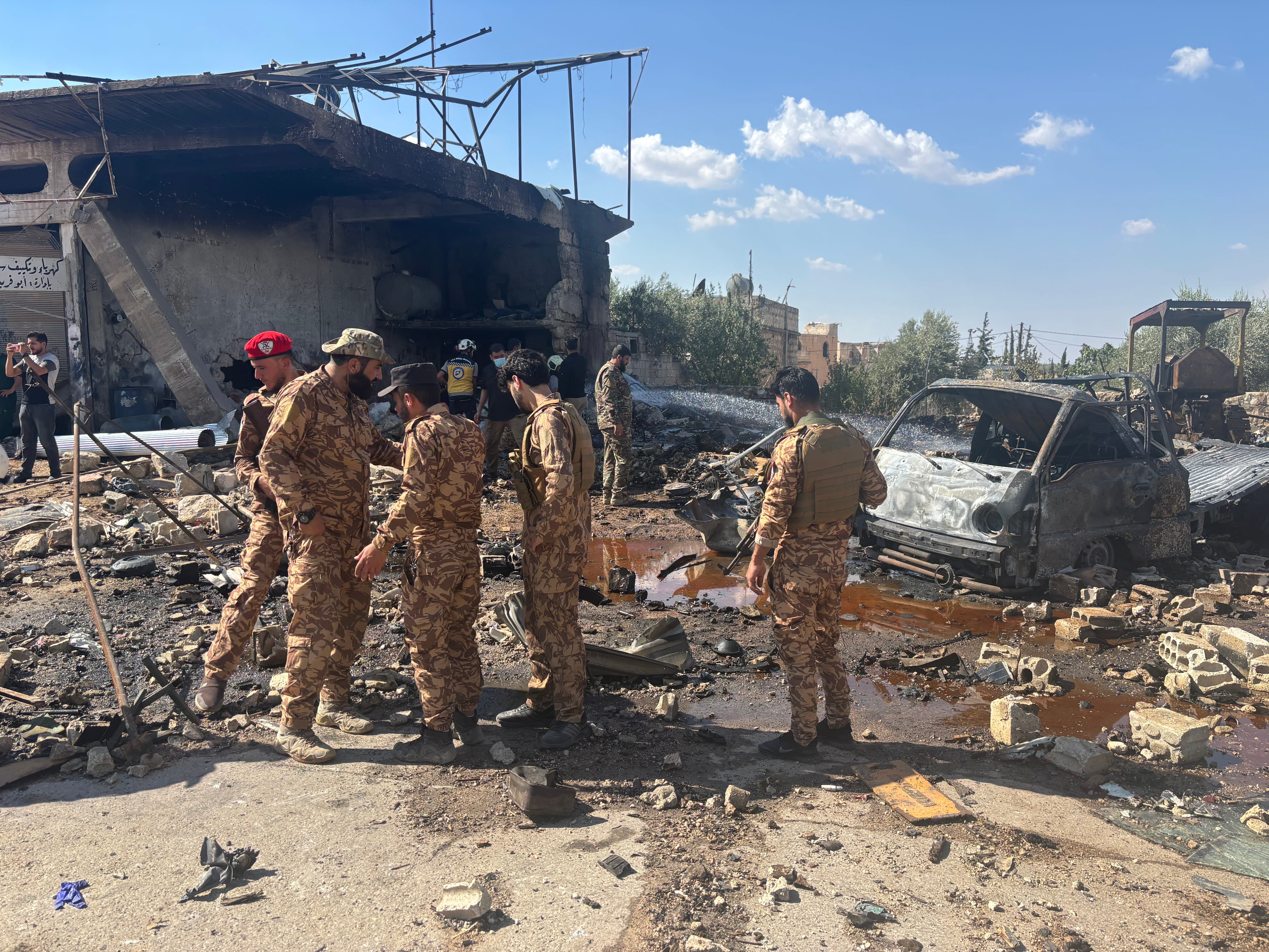 Deaths and injuries after ammunition store explodes in Syria's Idlib province