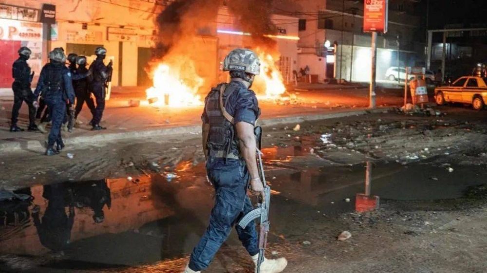Gambia president urges calm after violent blackout protests