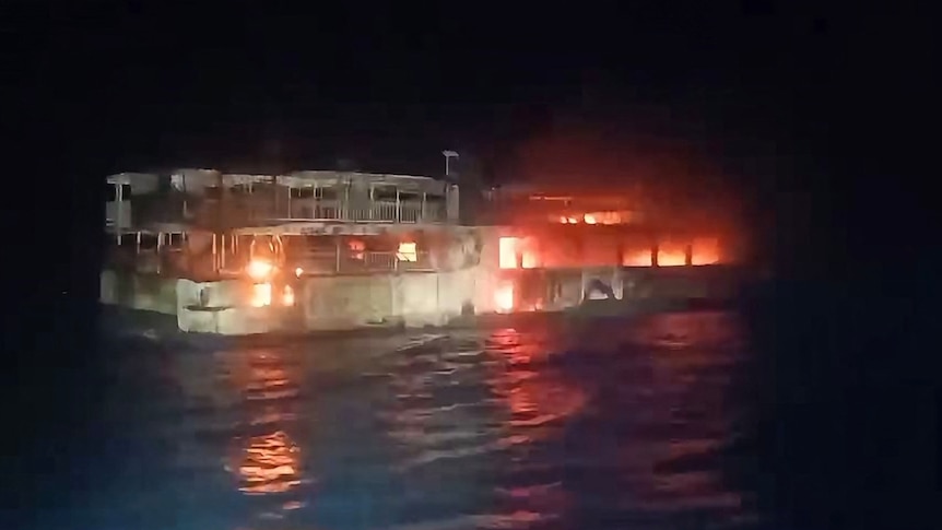 At least five dead, 87 missing as Philippine ferry catches fire