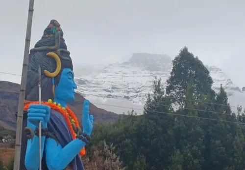 Snowfall at Shiva Kshetra in the Drakensberg