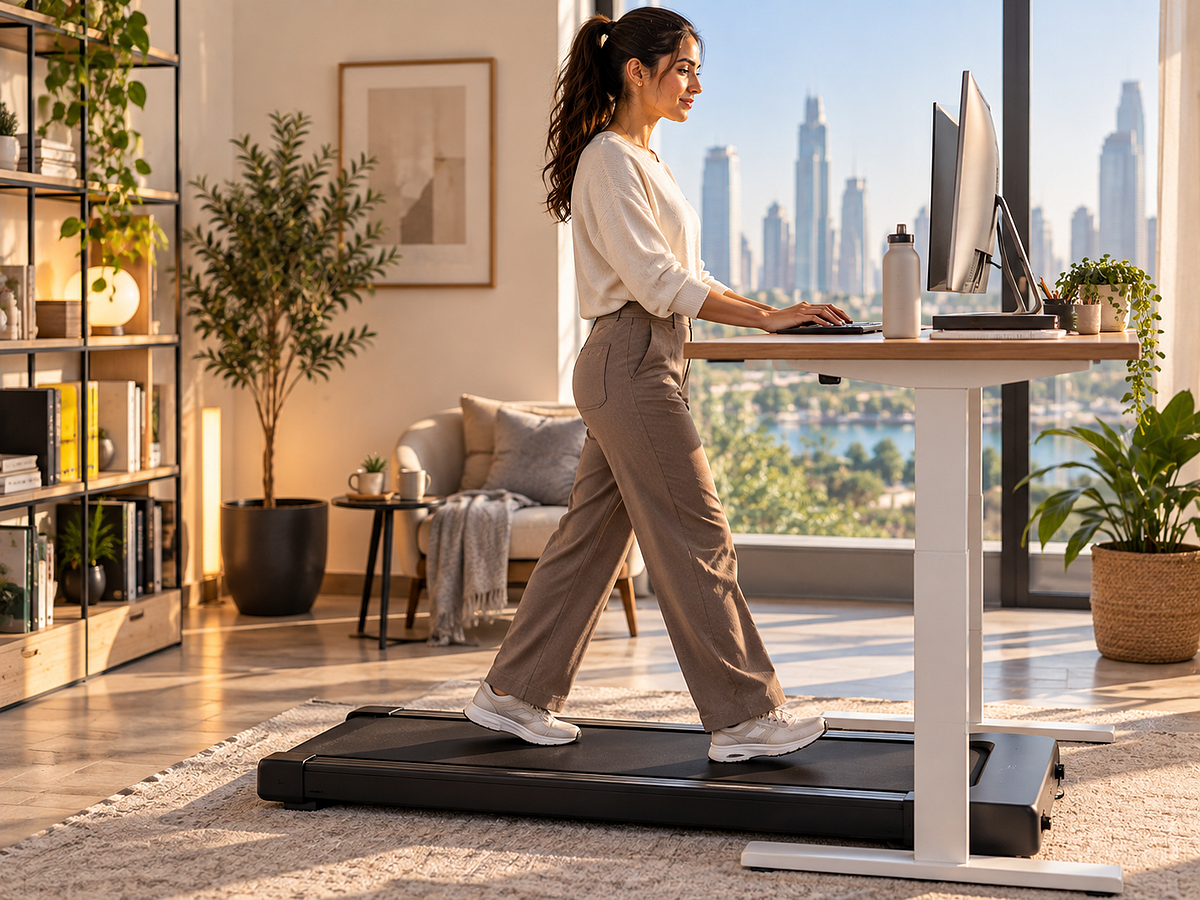 How a walking pad lets you hit 10,000 steps at your desk