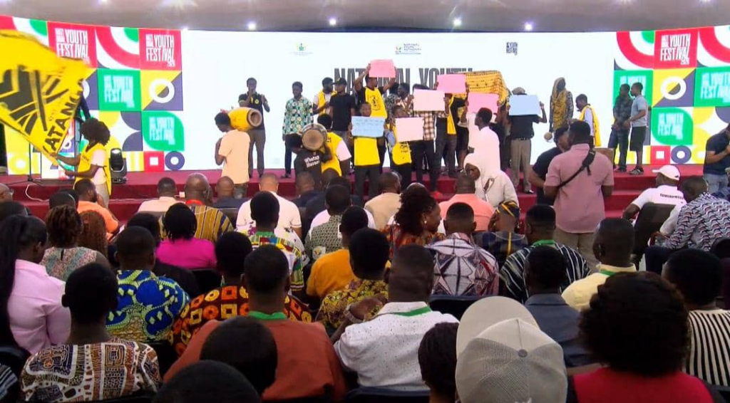 KNUST students protest soaring private hostel fees at National Youth Conference