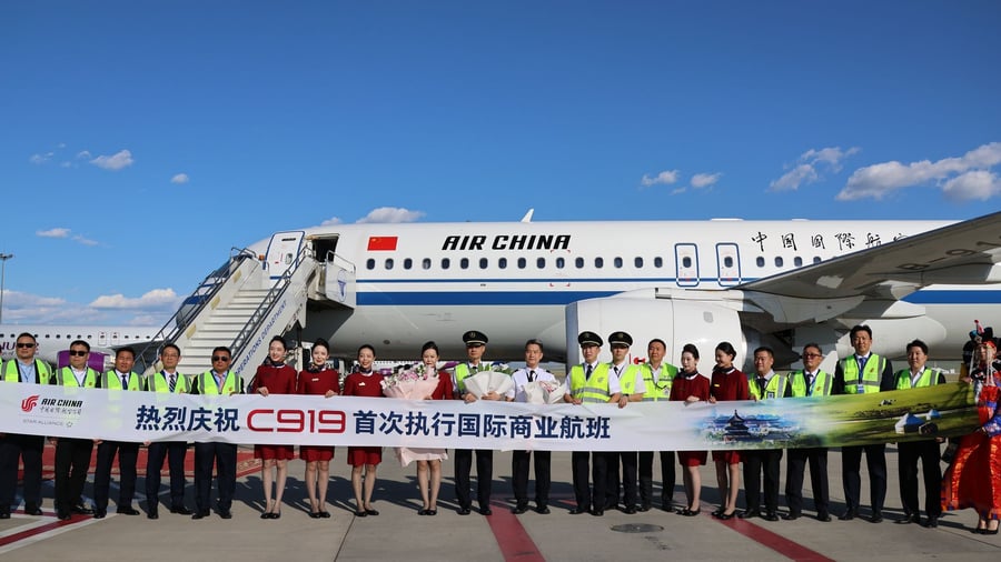 Aviation: China's C919 completes first international scheduled flight