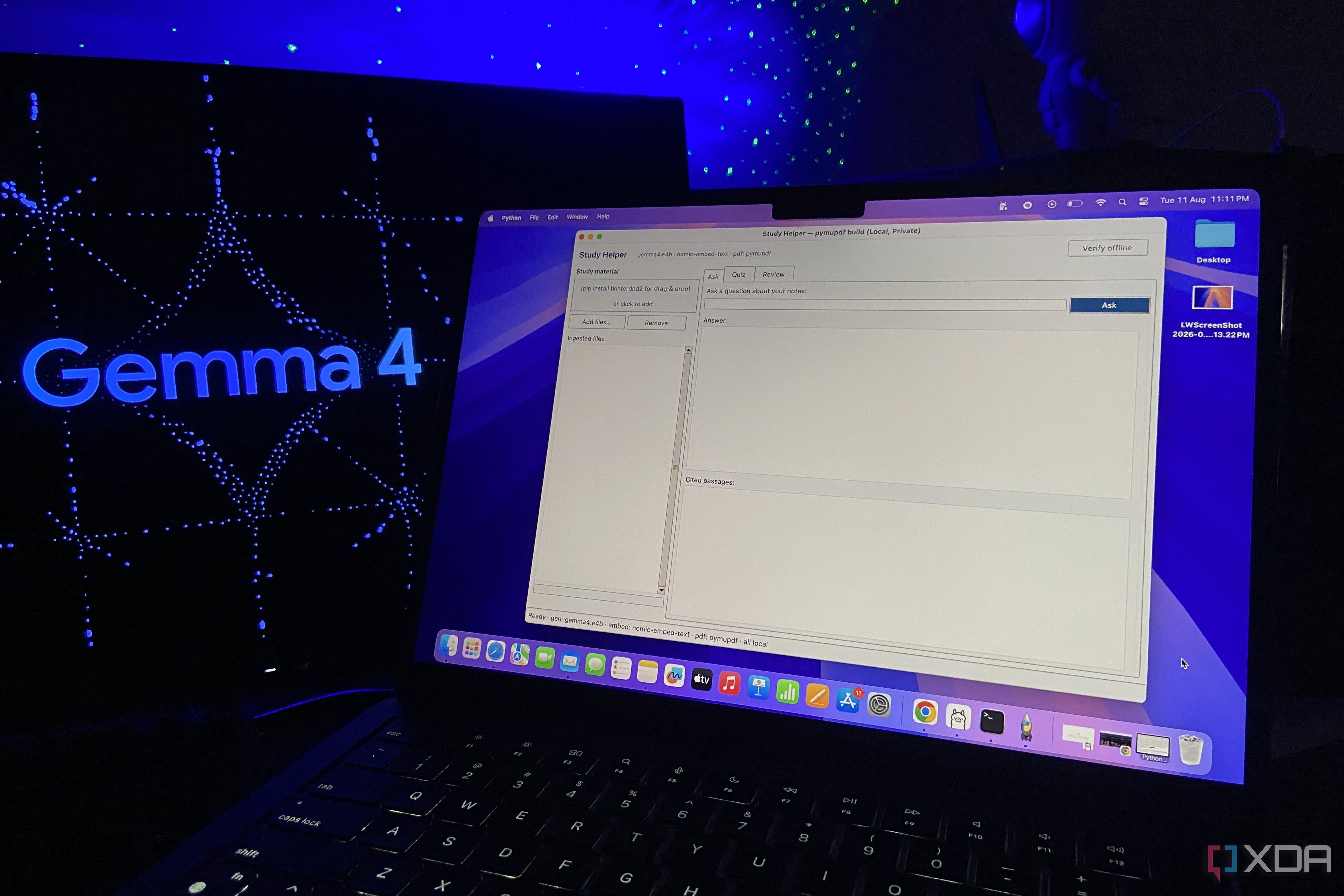 I built a private AI study assistant that runs entirely on my laptop