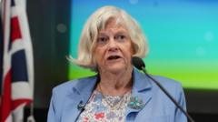 Ann Widdecombe's loved ones gather for her funeral