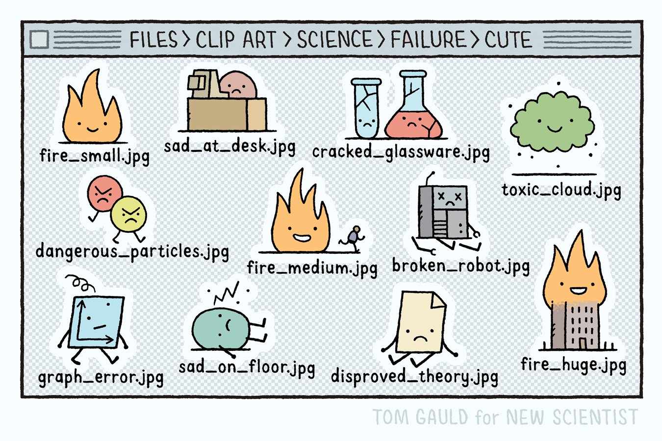 Tom Gauld on failed science clip art