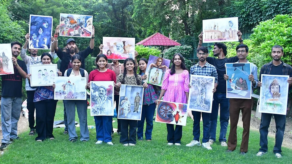 'Rang De Basanti' Campaign: UP Youth Create Graffiti Murals In Lucknow To Showcase State Transformation