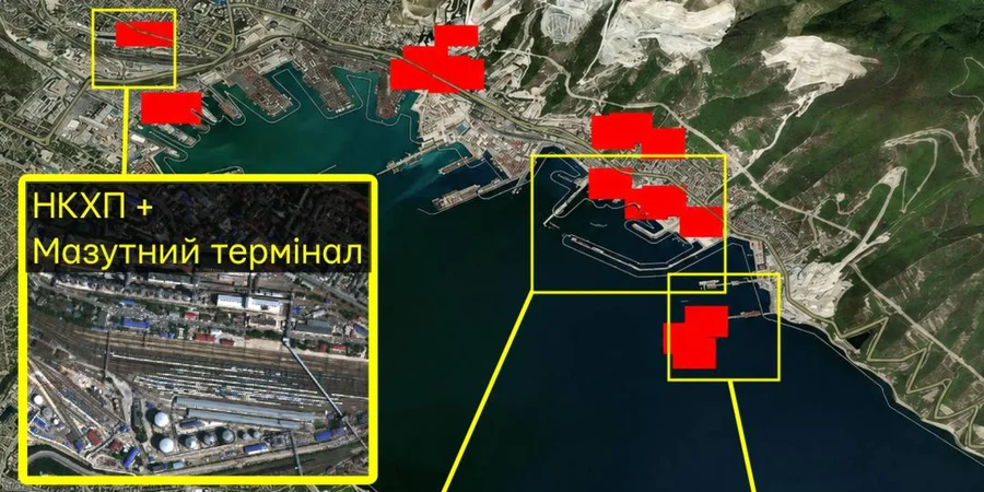 Commodity terminals, warships damaged in Novorossiysk harbor
